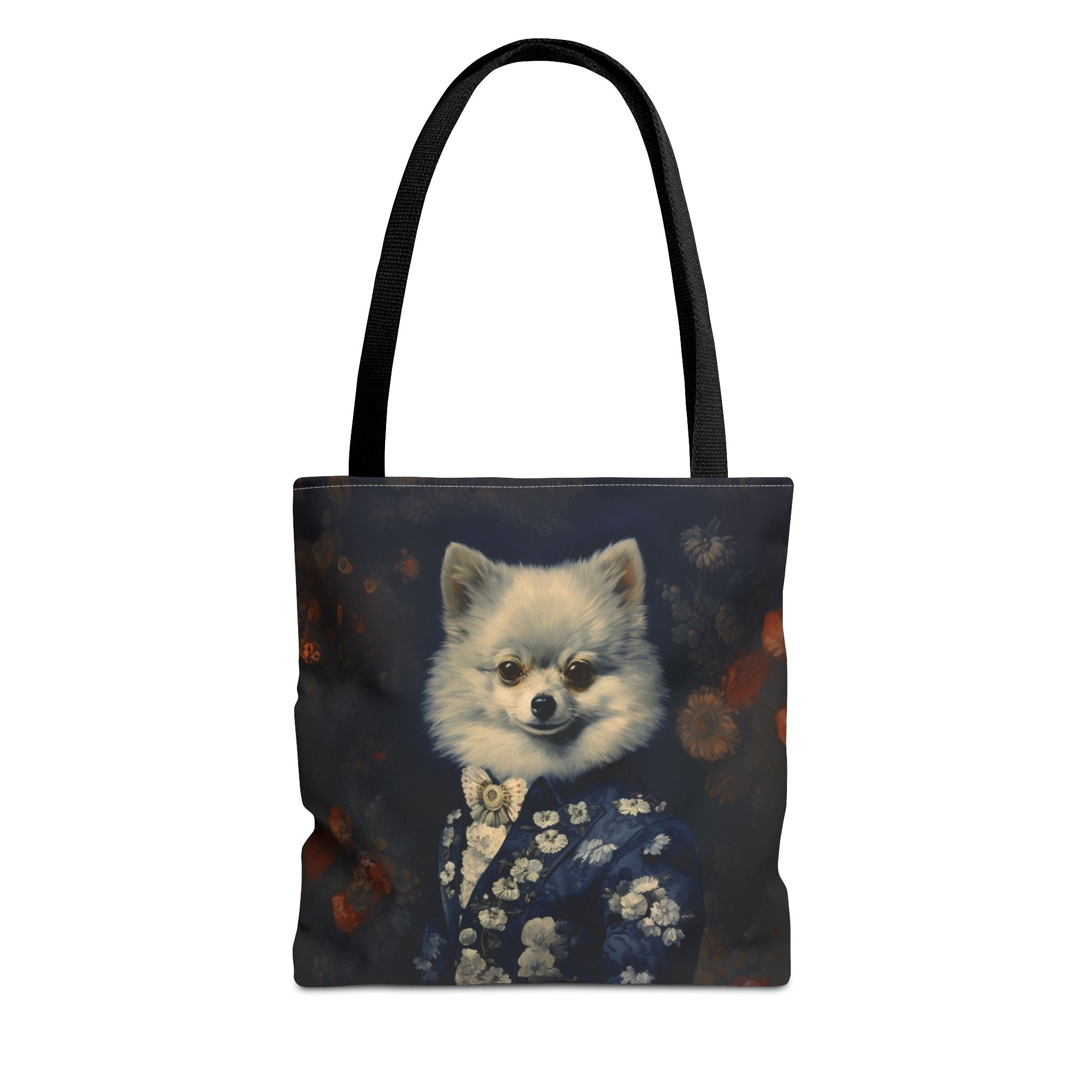 Pomeranian Floral Elegance Tote Bag, Chic Gift for Dog Lovers