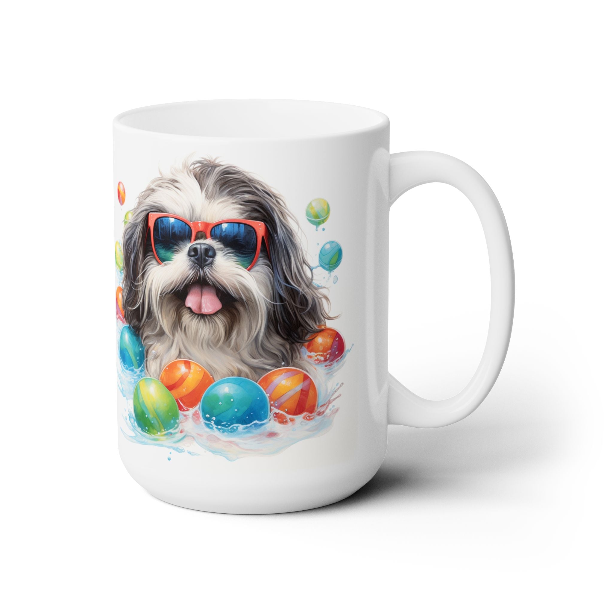 Shih Tzu Summer Splash Mug – Fun Dog Lover Gift for Coffee Lovers