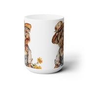 Yorkshire Terrier Farmhouse Mug – Adorable Yorkie Coffee Cup Gift