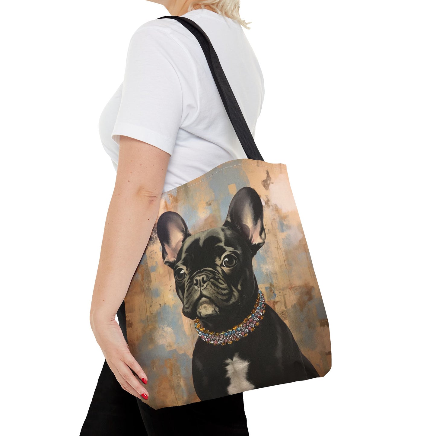 French Bulldog Chic Canvas Tote Bag - Stylish and Eco-Friendly