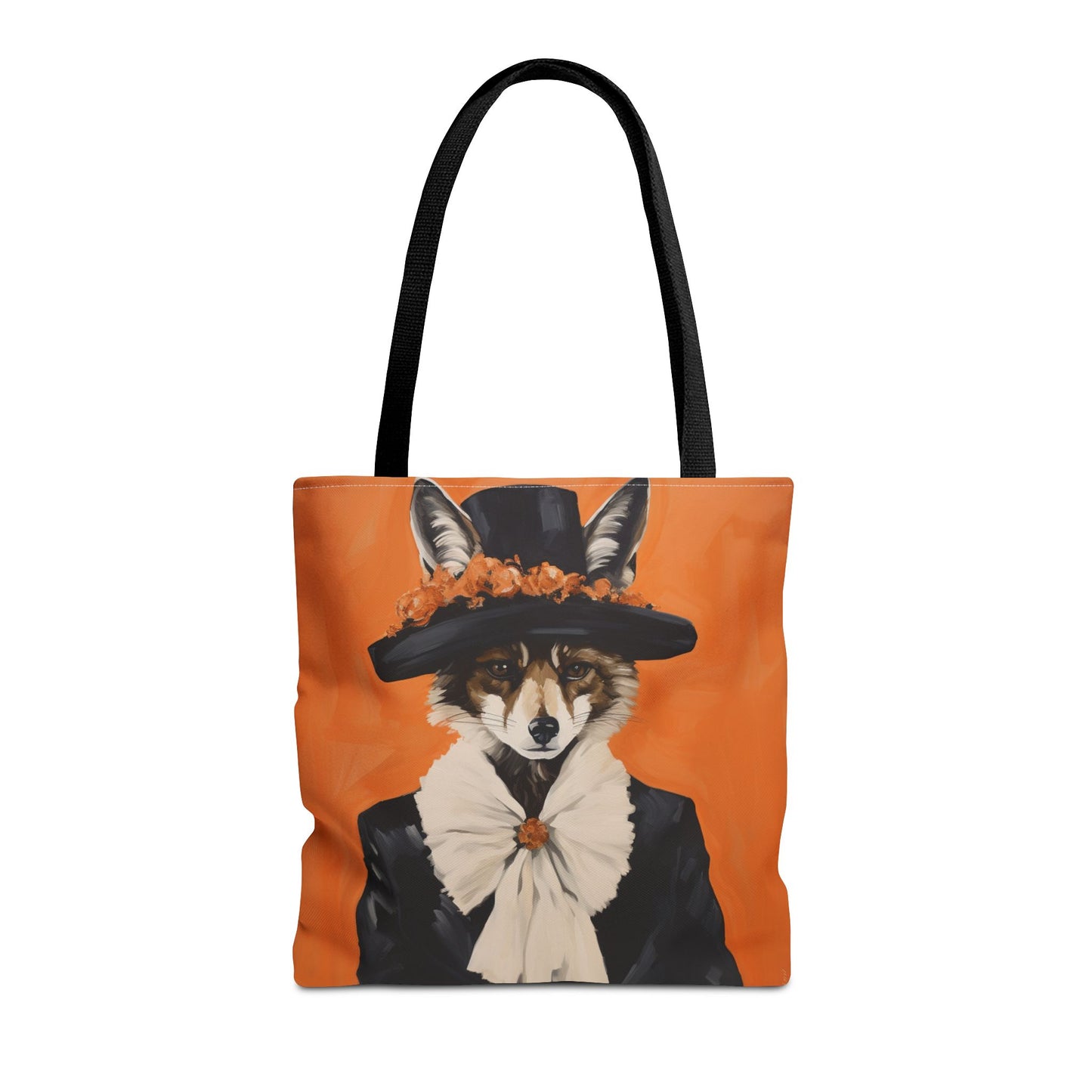 Dapper Fox Canvas Tote Bag - Bold Orange Design for Eco-Friendly Shoppers