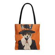 Dapper Fox Canvas Tote Bag - Bold Orange Design for Eco-Friendly Shoppers