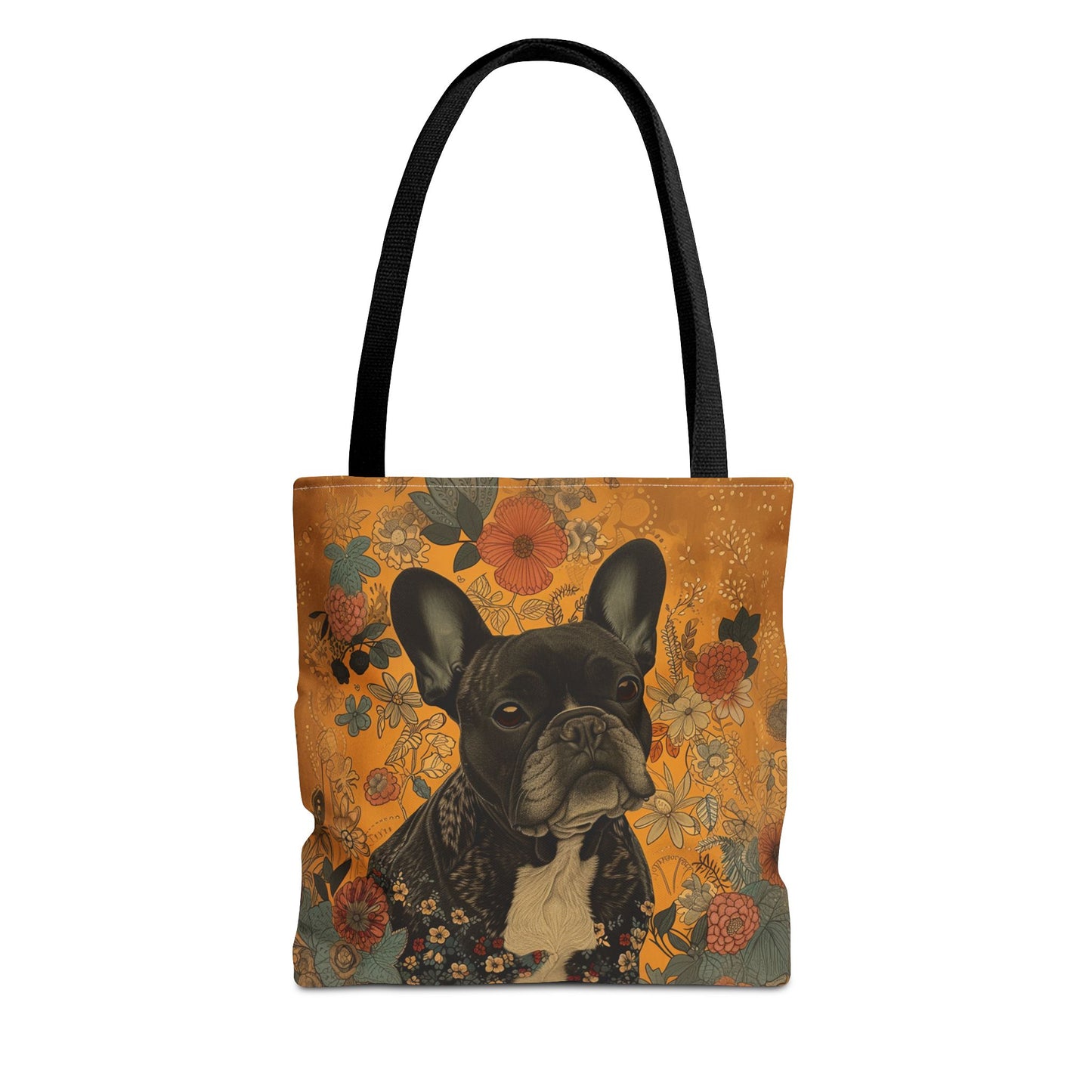 Charming French Bulldog Floral Tote Bag – Eco-Friendly, Stylish & Versatile