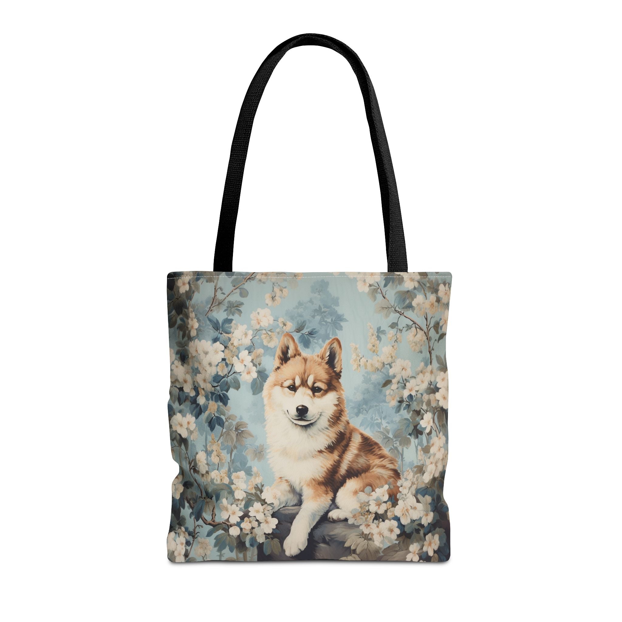 Akita Blossom Tote Bag – Floral Charm, Eco-Friendly Canvas