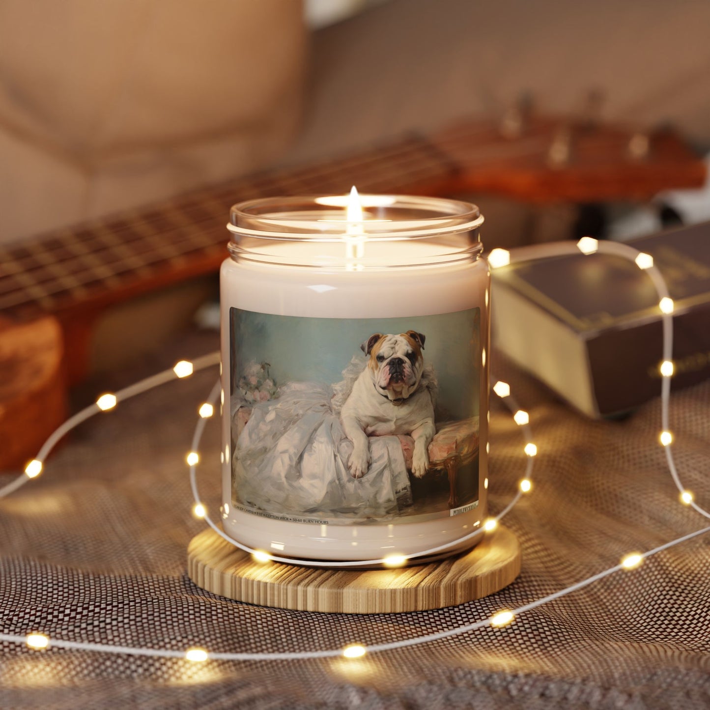 Regal English Bulldog Candle – Cozy Vintage Pet Lover Gift