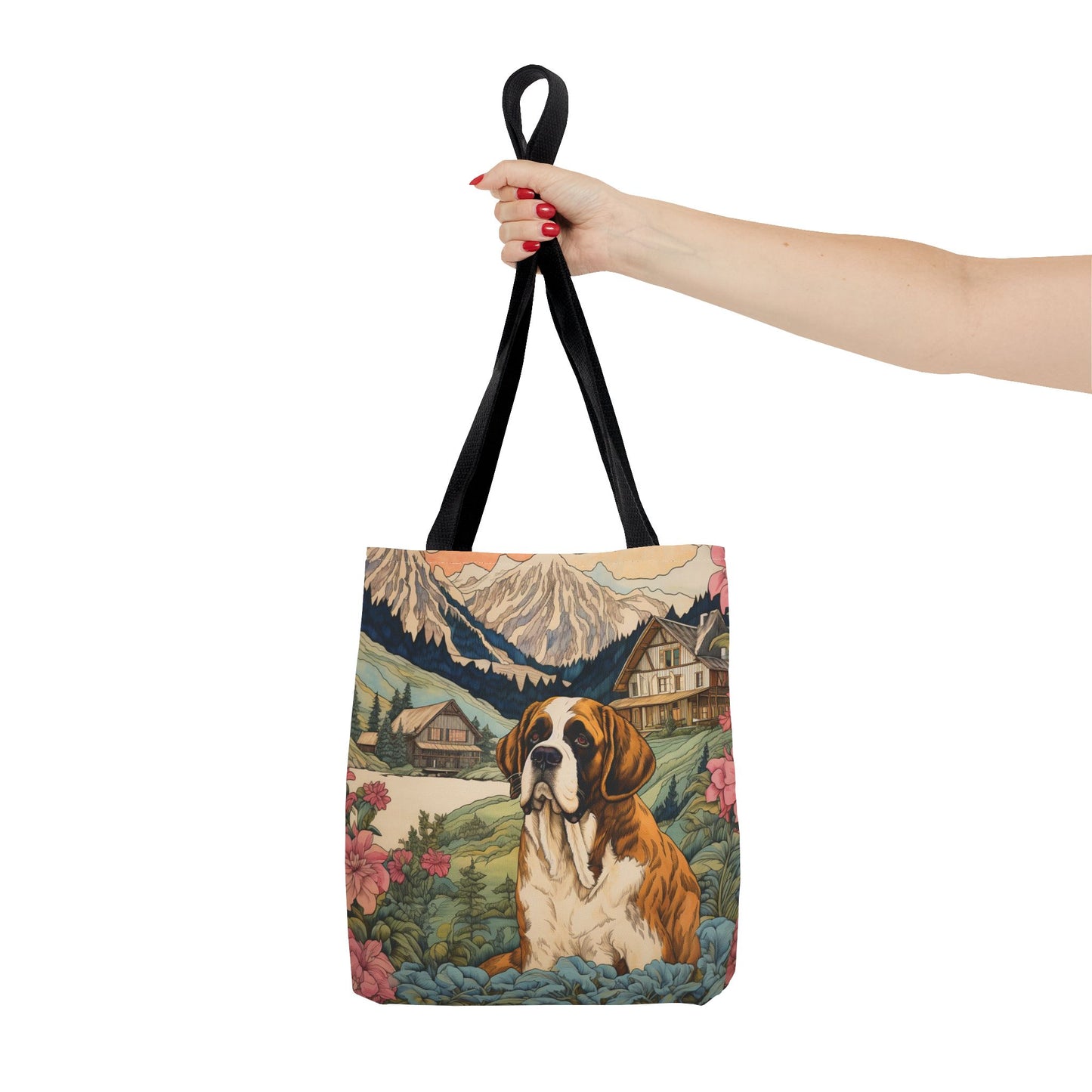 St. Bernard Scenic Swiss Alps Tote Bag, Eco-Friendly Nature Lover Gift