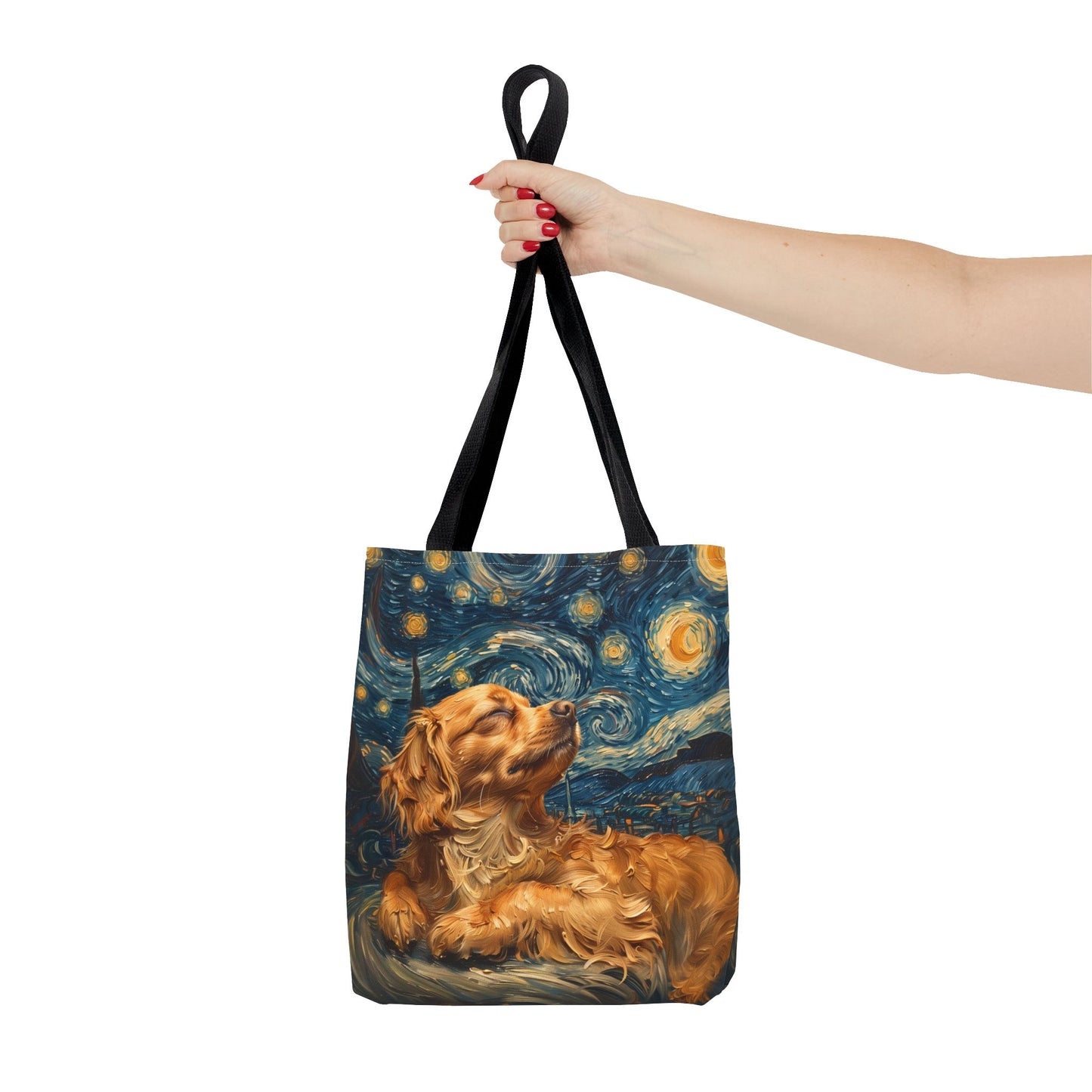 Golden Cocker Spaniel Starry Night Canvas Tote Bag, Dog Lover Gift