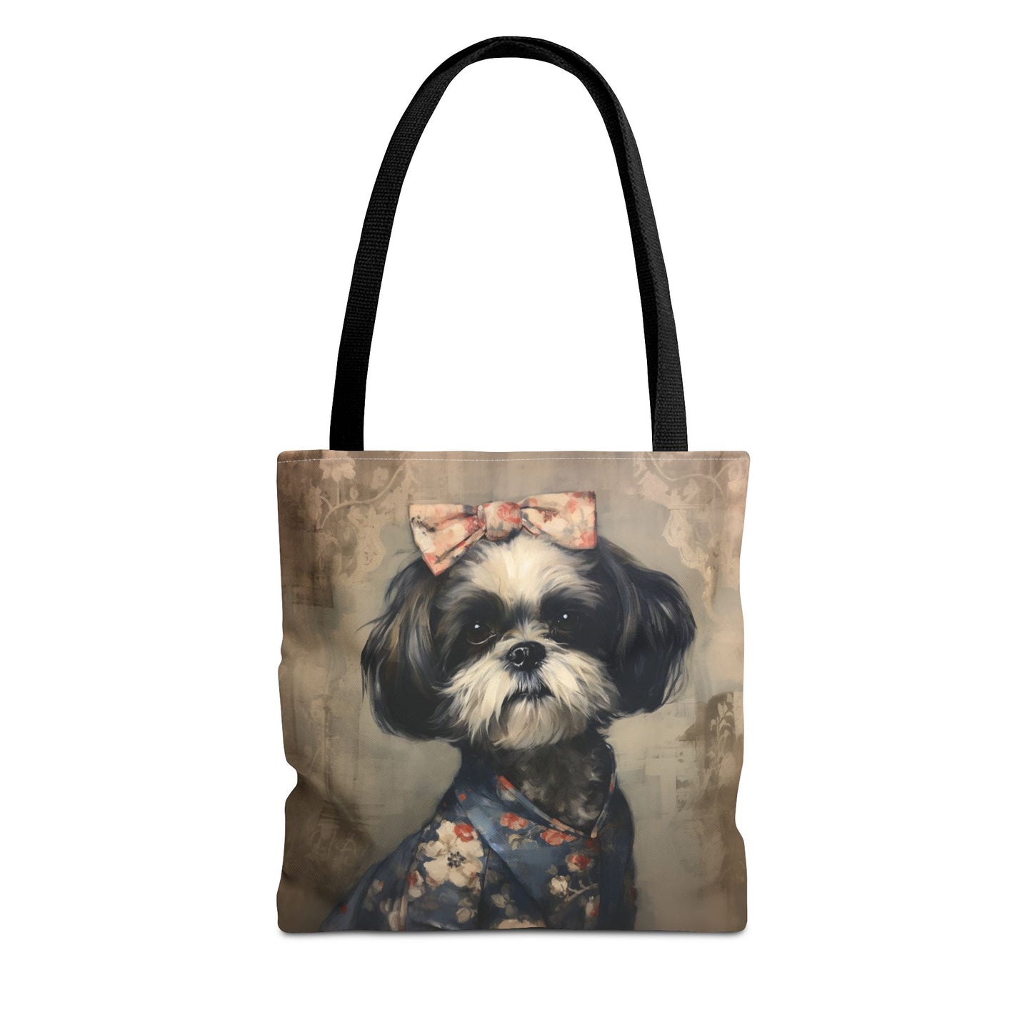 Shih Tzu Elegance Canvas Tote Bag, Chic and Eco-Friendly for Dog Lovers