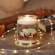 Bull Terrier Rose Garden Soy Candle Gift