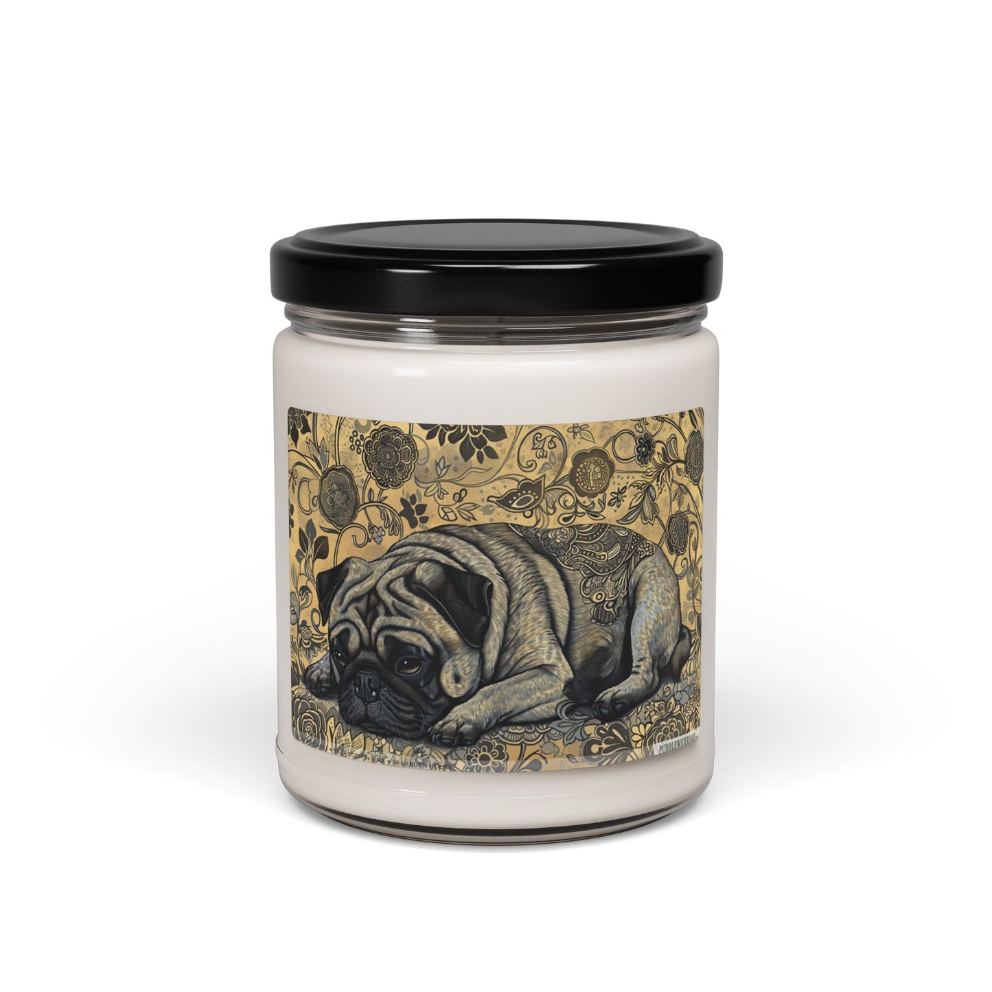 Pug Lover’s Vintage Soy Candle – Cozy Dog Mom Gift