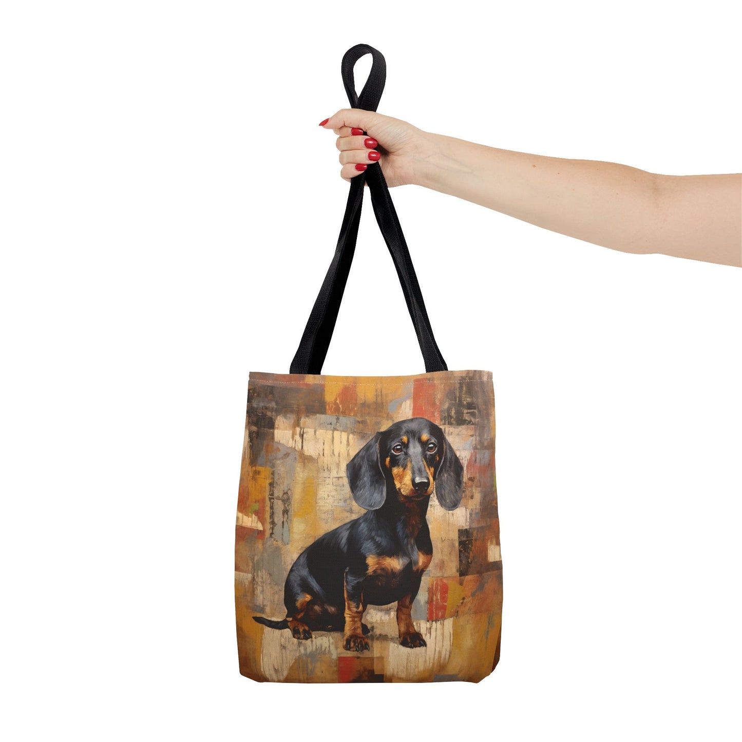 Dachshund Art Canvas Tote Bag – Stylish Grocery and Beach Companion