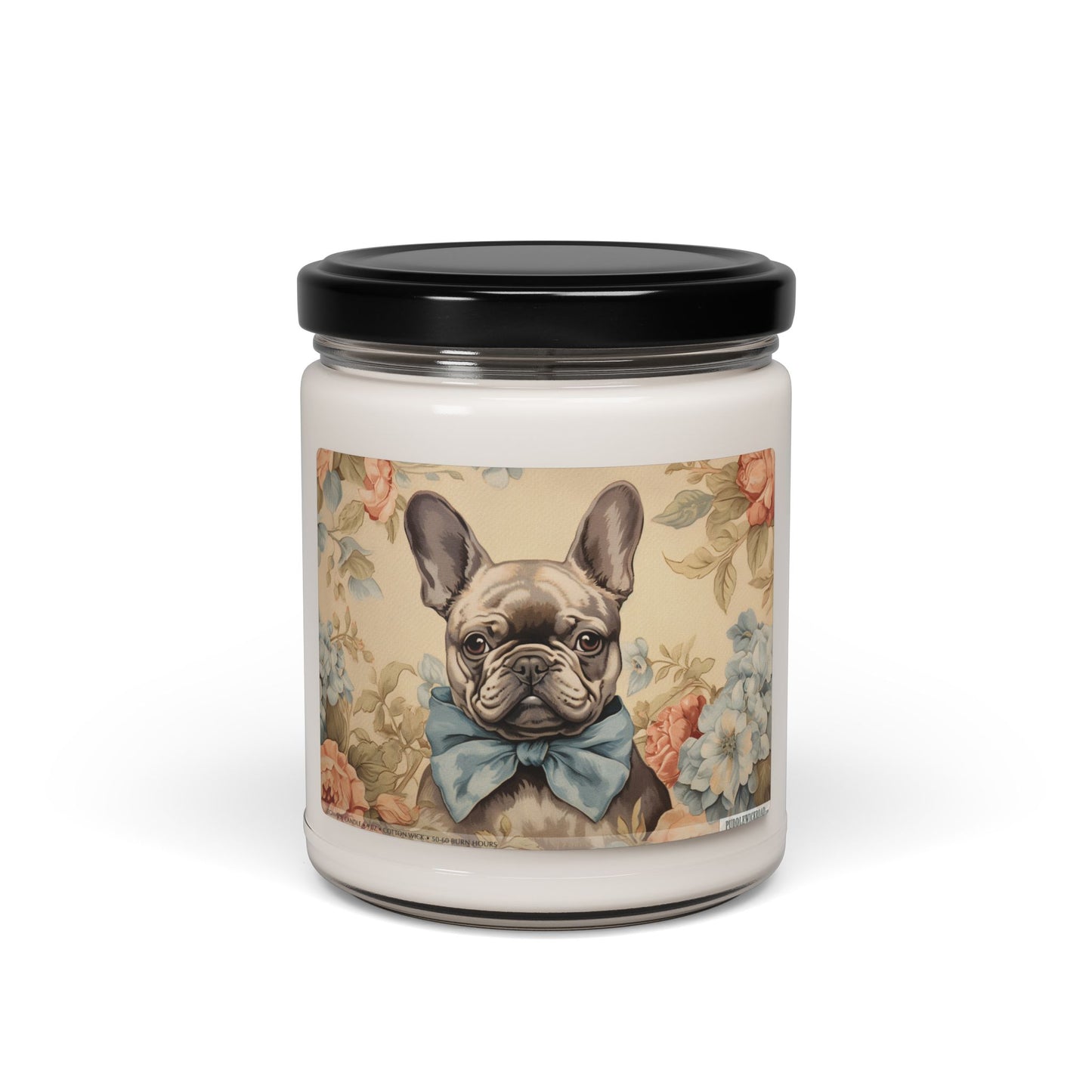 Elegant Frenchie Soy Candle – Pet Lover's Vintage Gift