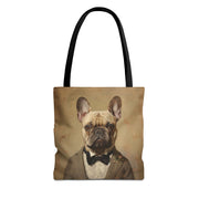 French Bulldog Dapper Tote, Eco-Friendly Canvas Bag for Dog Lovers