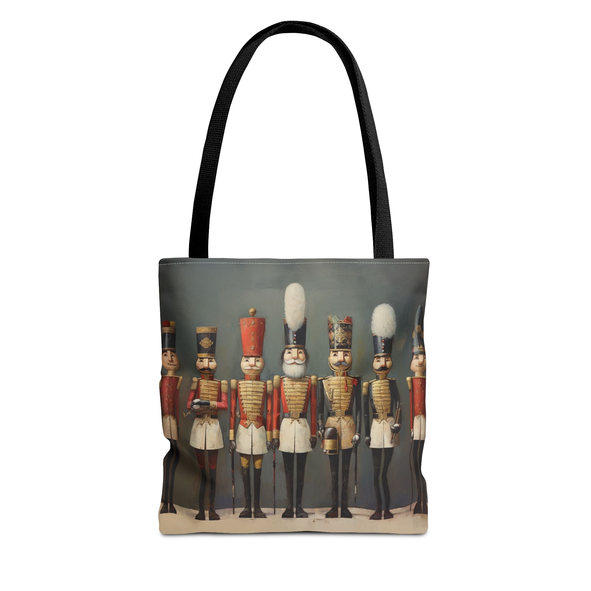 Nutcracker Brigade Holiday Tote Bag, Artistic Festive Design