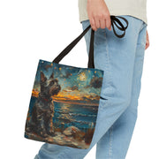 Scottie Sunset Dreamscape Eco-Friendly Tote Bag, Artistic Dog Lover Gift