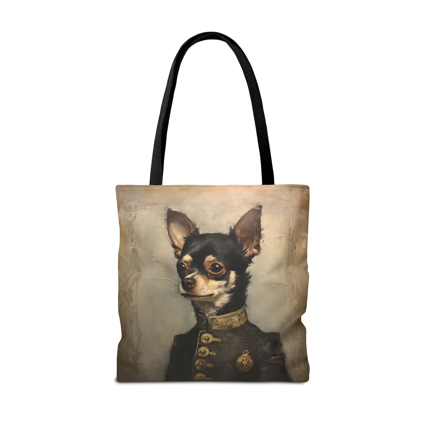 Regal Chihuahua Tote Bag, Artistic Canvas Eco-Friendly Pet Lover's Carryall