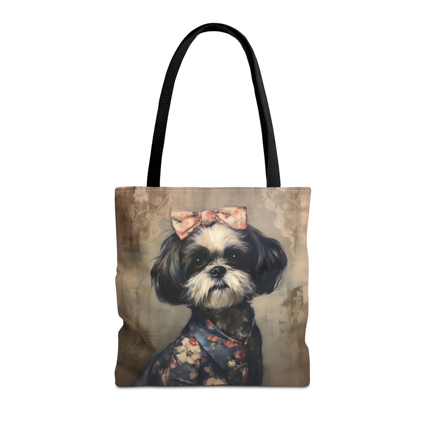 Shih Tzu Elegance Canvas Tote Bag, Chic and Eco-Friendly for Dog Lovers