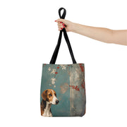 Beagle Blossom Tote Bag, Eco-Friendly Canvas for Dog Lovers