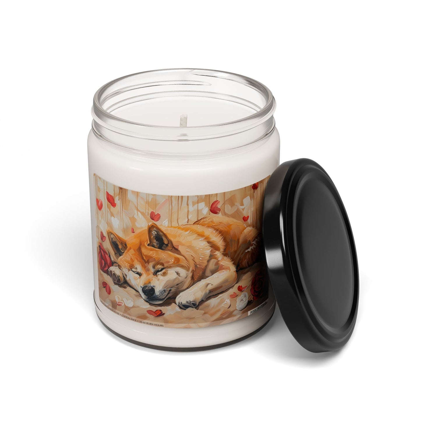 Shiba Inu Love Candle - Heartwarming Soy Wax Dog Lover Gift