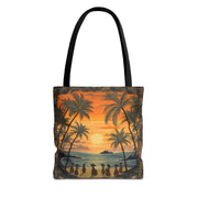 Hawaiian Sunset Tropical Beach Tote Bag, Vibrant Eco-Friendly Design