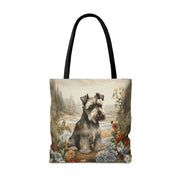 Miniature Schnauzer Serenity Tote Bag, Artistic Canvas Gift for Dog Lovers