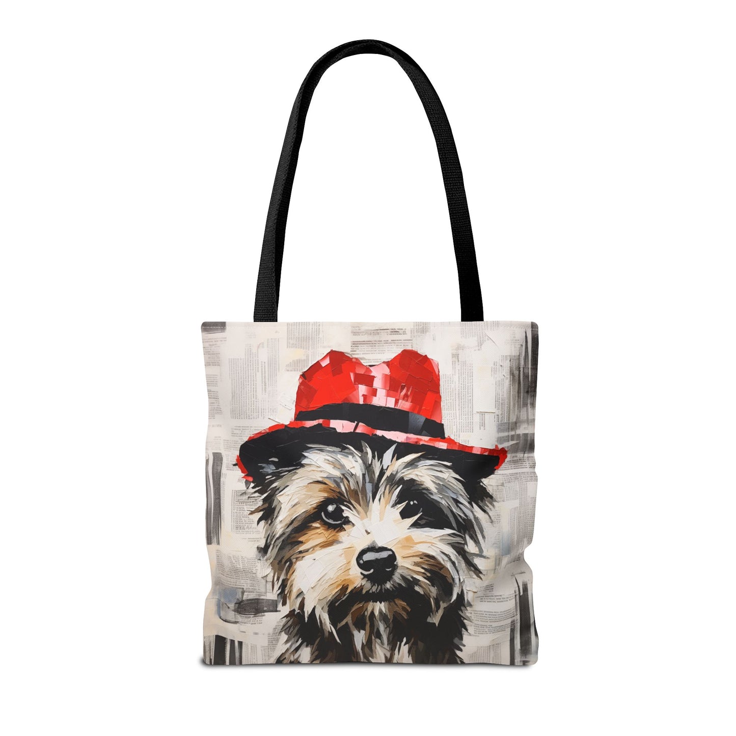 Yorkie Charm Tote Bag – Red Fedora Yorkshire Terrier Design