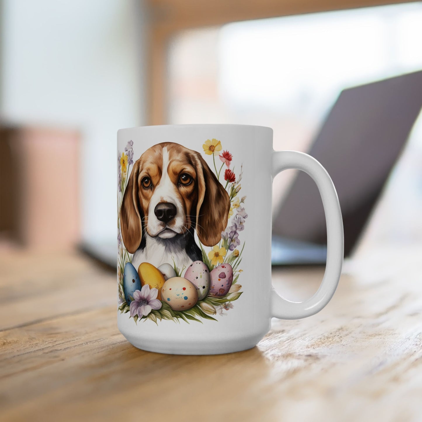 Beagle Easter Mug – Adorable Springtime Coffee Gift for Dog Lovers