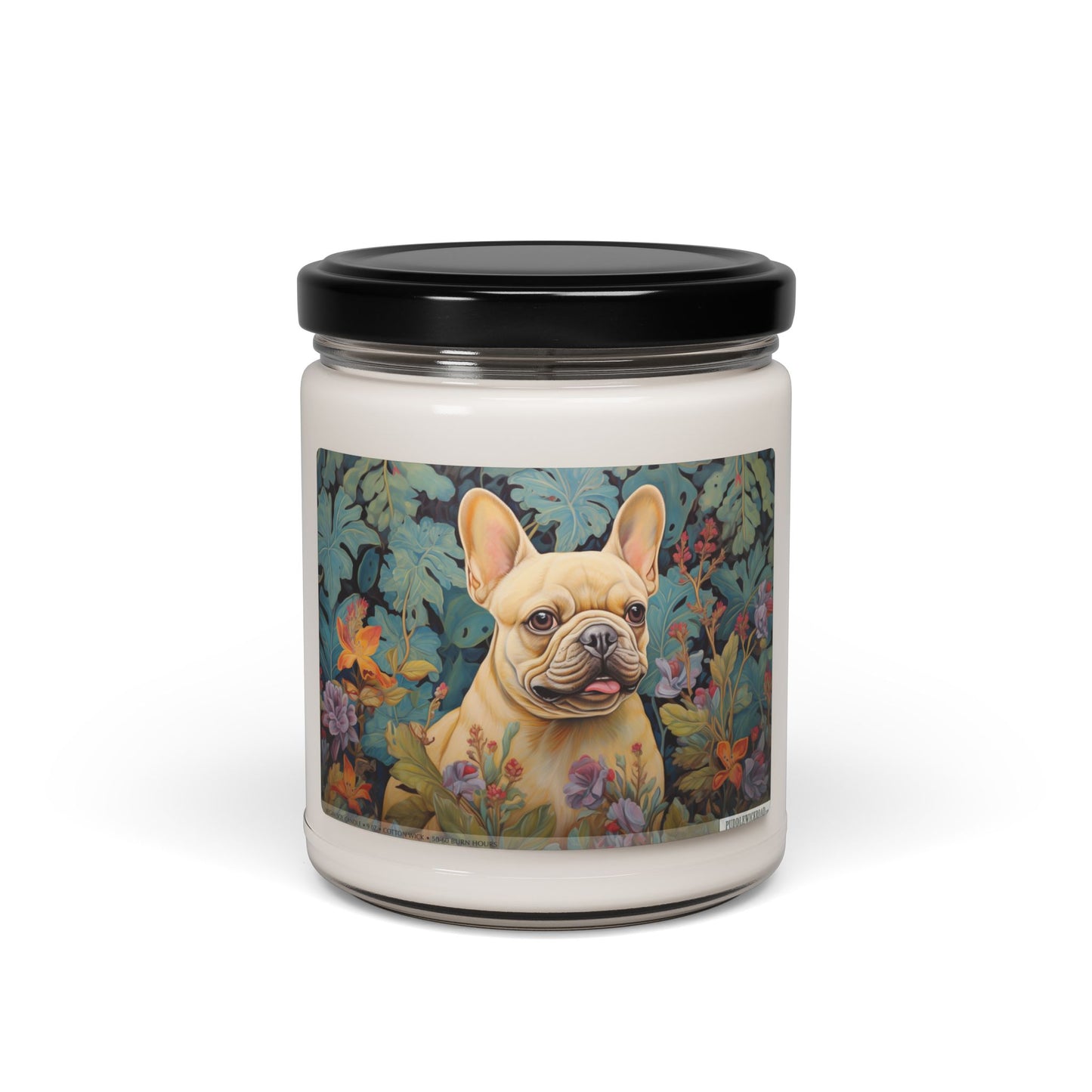 Frenchie Bliss Soy Candle – Floral Art Edition