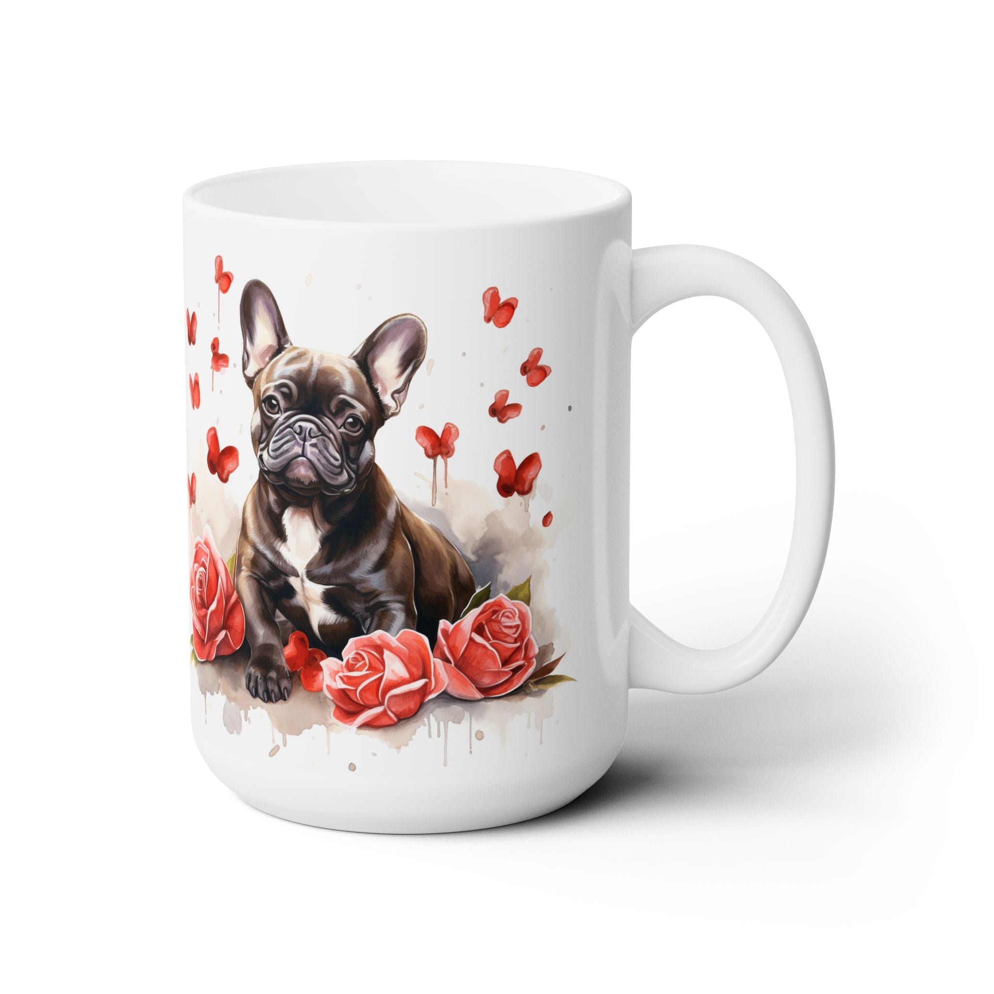 French Bulldog Valentine's Roses Mug - Perfect Dog Lover Gift