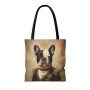 French Bulldog Royal Portrait Canvas Tote Bag, Eco-Friendly Gift