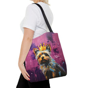 Royal Yorkshire Terrier Tote Bag - Vibrant Pop Art Design for Dog Lovers