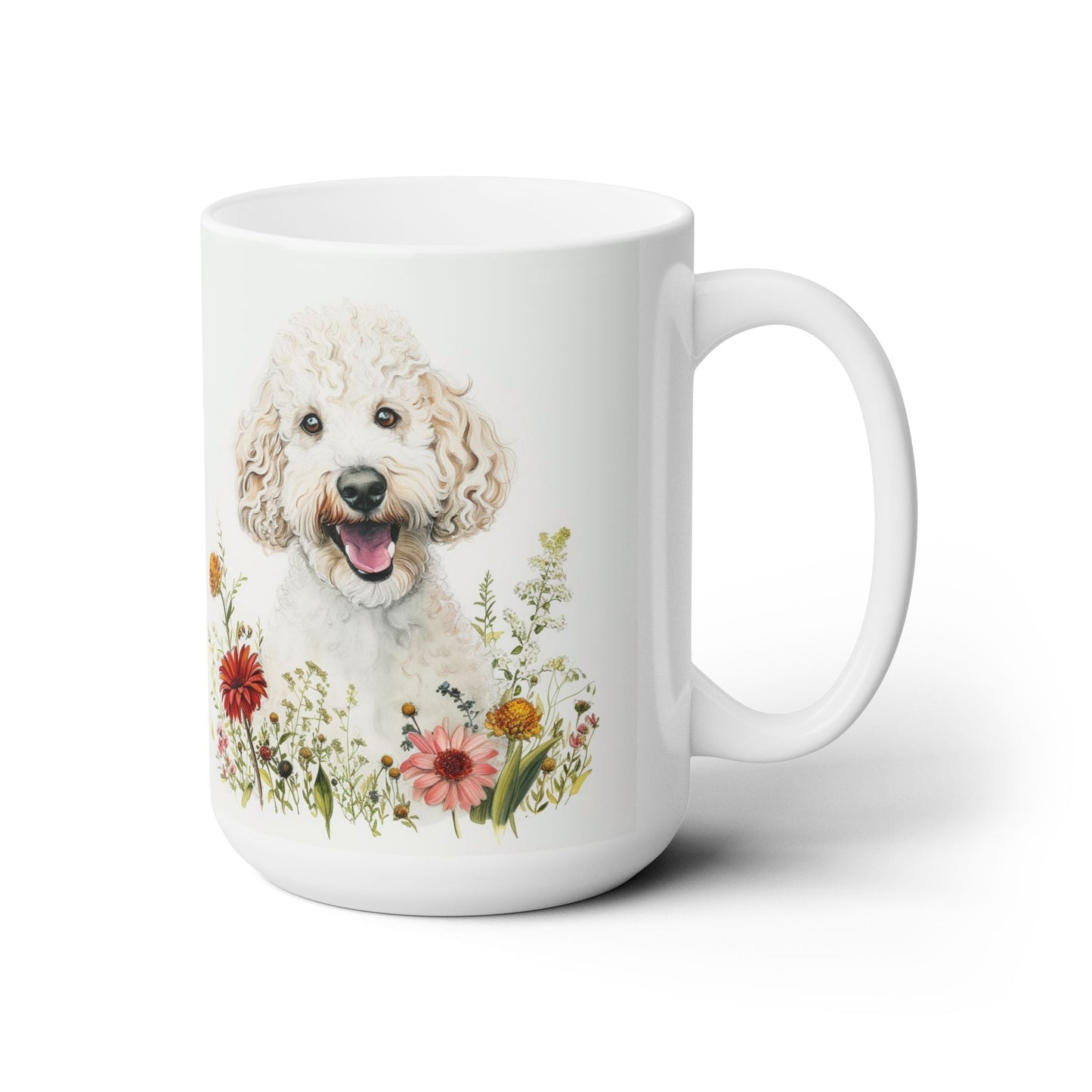 Charming Poodle Mug - Floral Doodle Lover Gift for Pet Parents