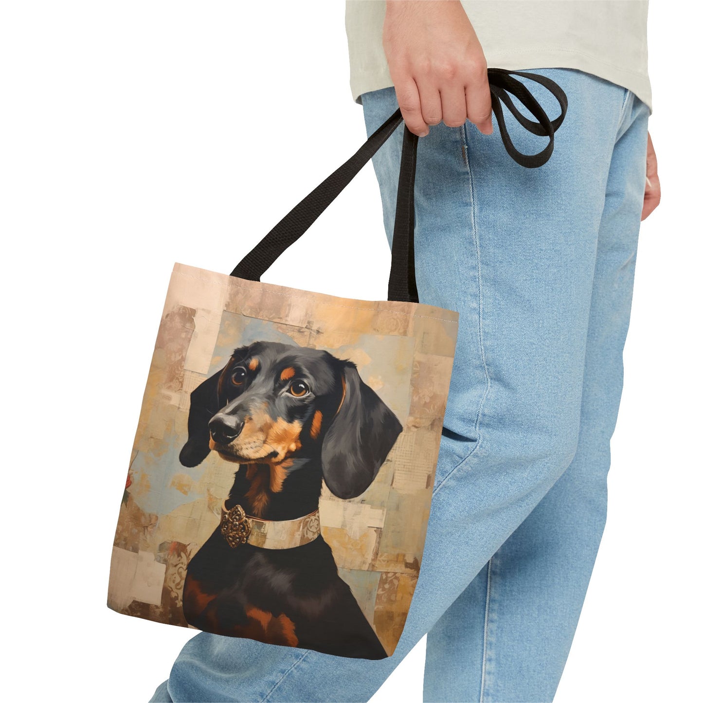 Dashing Dachshund Canvas Tote Bag, Stylish Gift for Dog Lovers