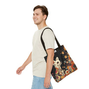 Whimsical Chihuahua Floral Tote Bag – Eco-Friendly Market Style