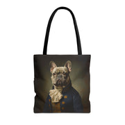 French Bulldog Admiral Canvas Tote Bag for Dog Lovers