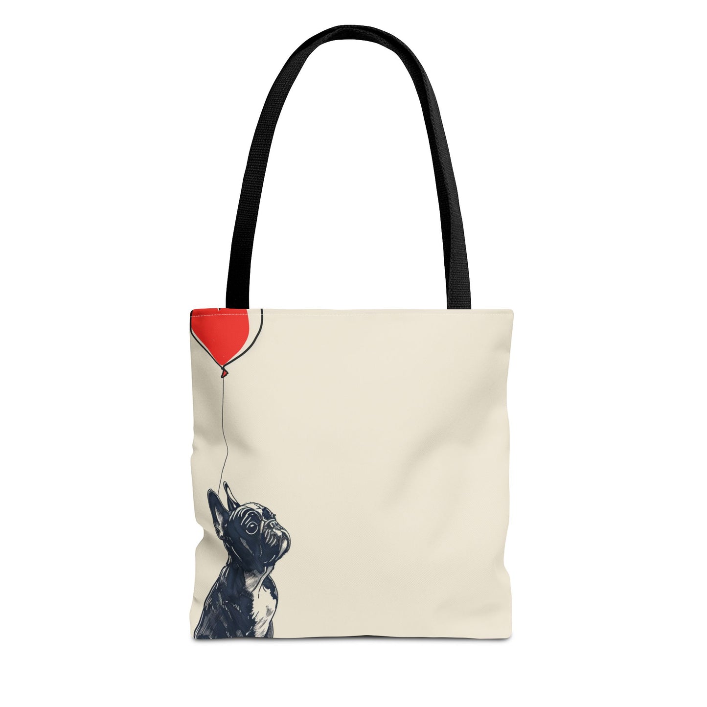 Frenchie Dreams Balloon Tote Bag, Eco-Friendly Canvas Tote for Dog Lovers