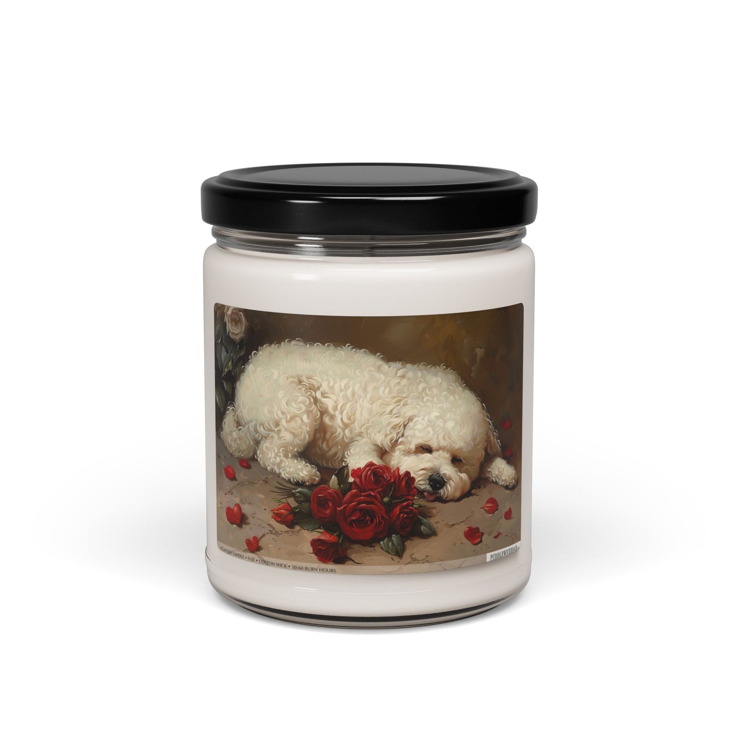 Bichon Frise Vintage Art Candle – Cozy Gift for Dog Lovers