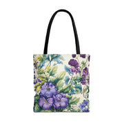 Floral Bloom Canvas Tote Bag, Eco-Friendly Grocery and Market Bag