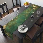 Emerald Blossom Table Runner | Elegant Floral Dining Décor (72" or 90")