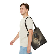 Refined Pomeranian Gentleman Tote Bag, Vintage Dog Lover Gift