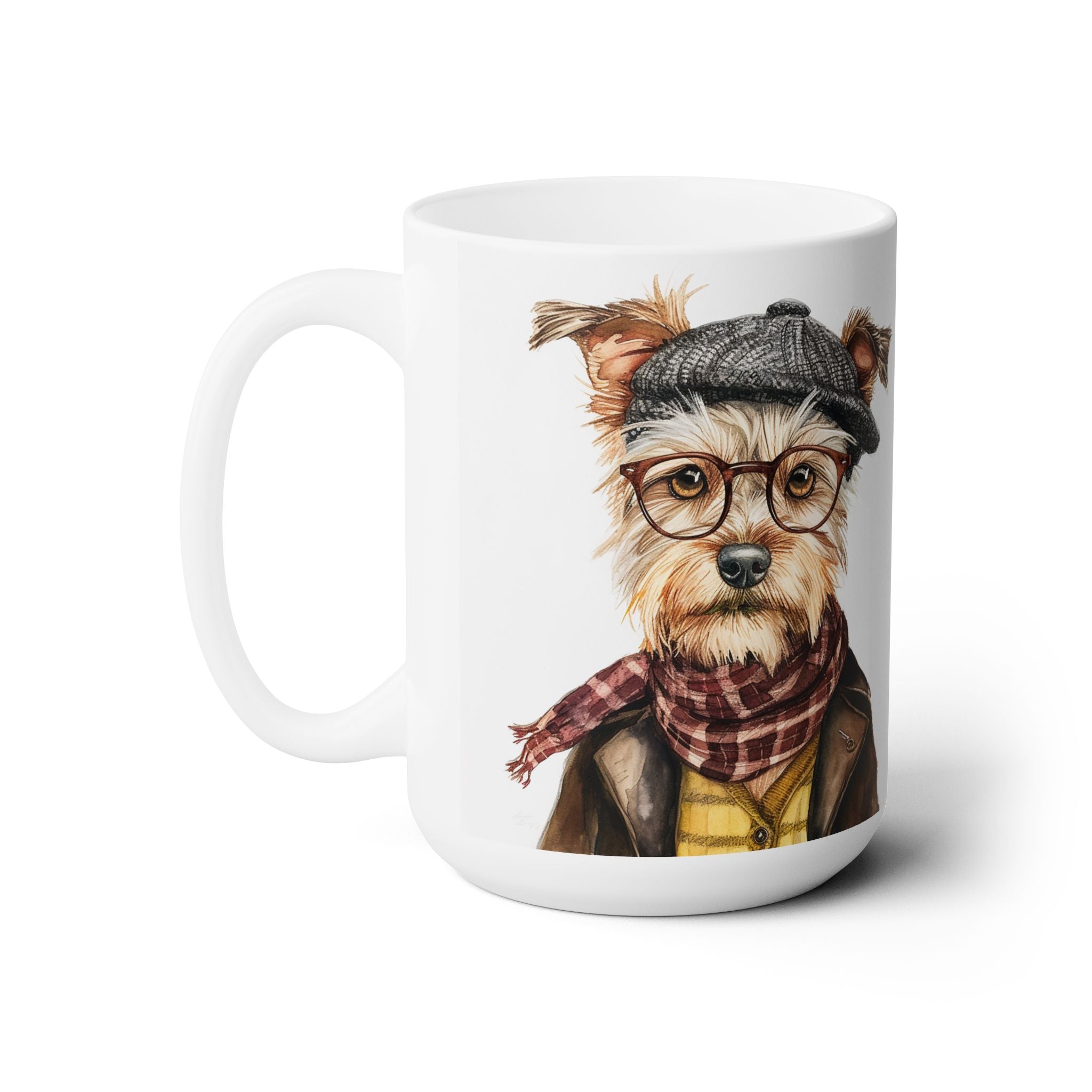 Yorkie Hipster Mug – Yorkshire Terrier Dog Lover Gift