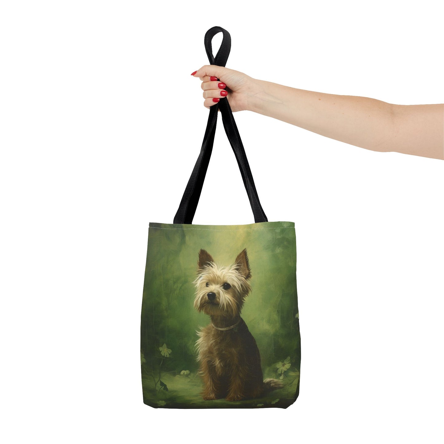 Yorkie Tote Bag – Eco-Friendly Canvas with Meadow Walk Design