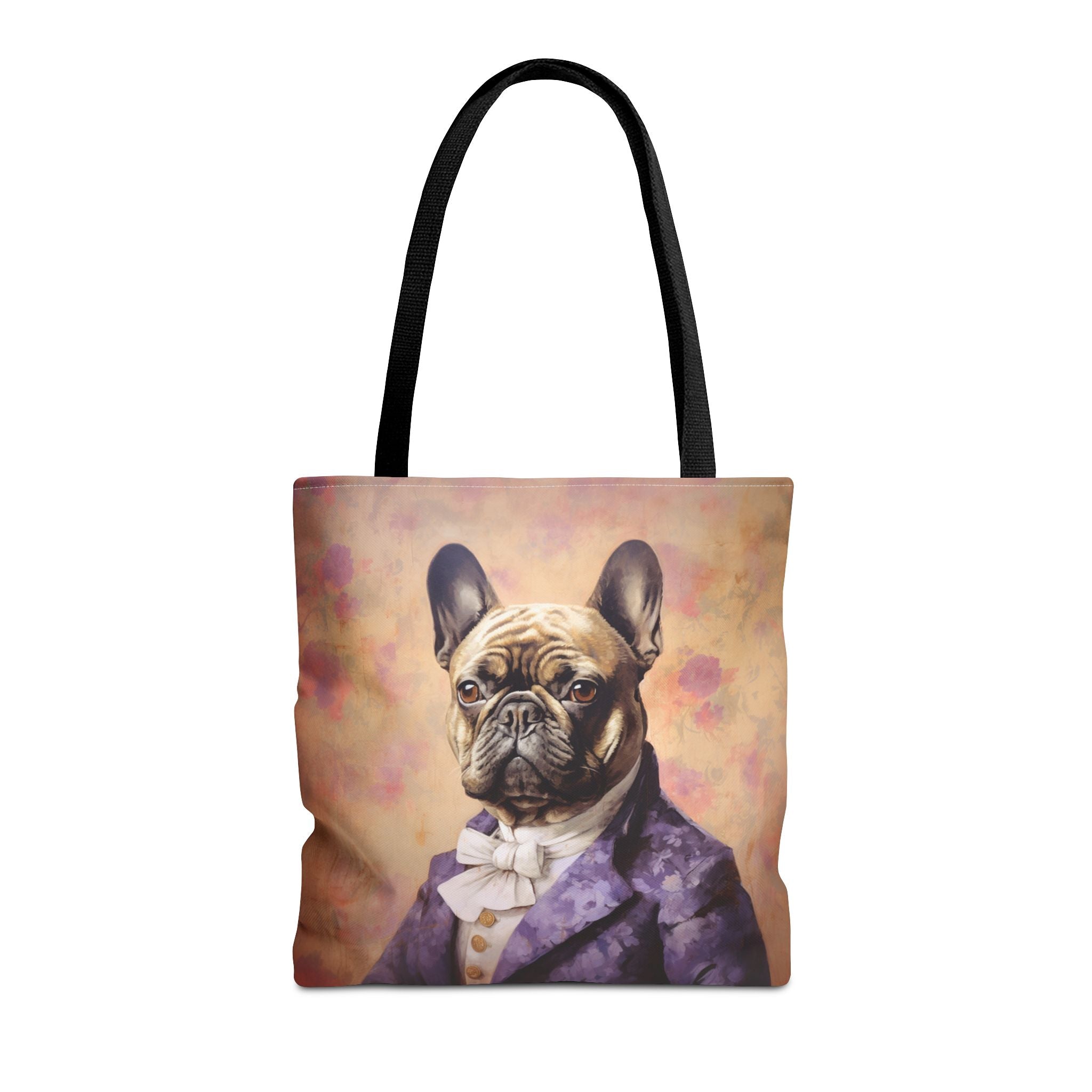 French Bulldog Portrait Canvas Tote Bag, Artistic and Eco-Friendly Gift