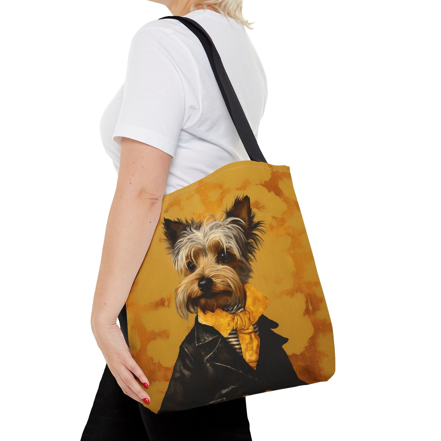 Yorkie Gentleman Tote Bag – Stylish, Artistic, Eco-Friendly Design