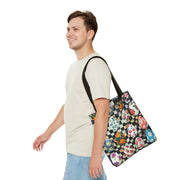 Floral Easter Egg Tote Bag, Eco-Friendly Canvas for Spring Outings