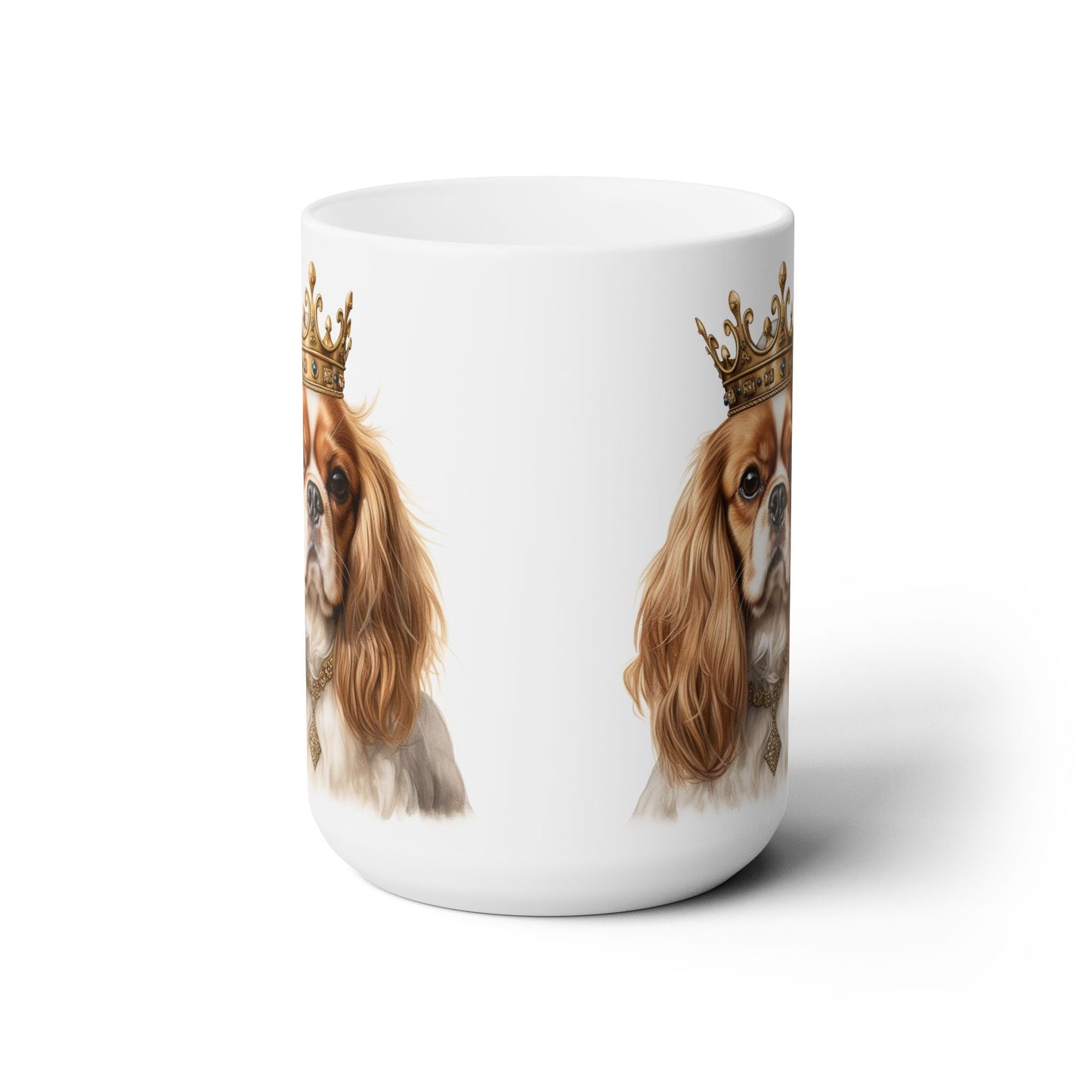 Regal Cavalier King Charles Spaniel Mug – Crown & Elegance Design