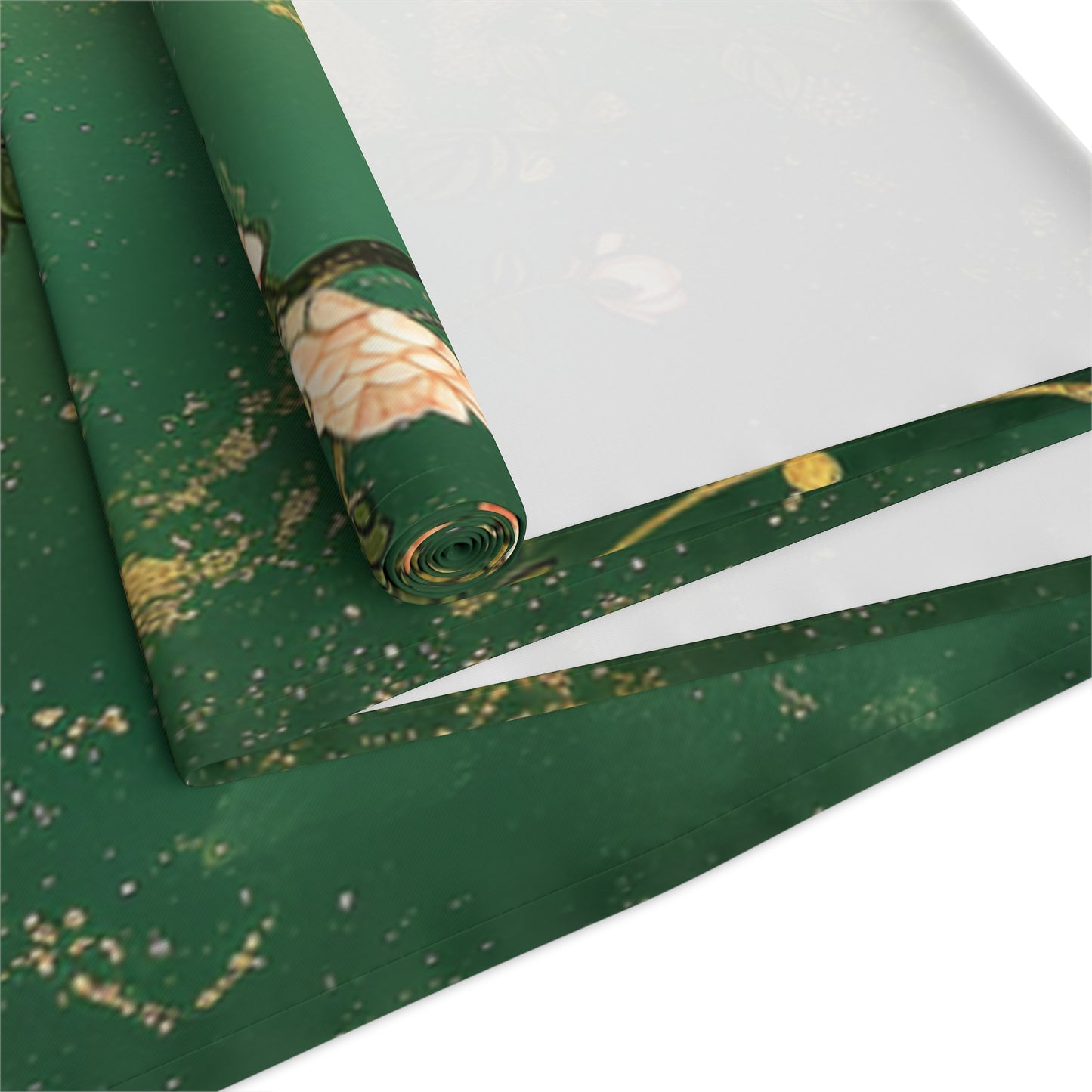 Emerald Blossom Table Runner | Elegant Floral Dining Décor (72" or 90")