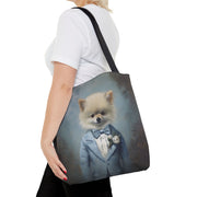 Elegant Pomeranian Canvas Tote Bag – Stylish Gift for Dog Lovers