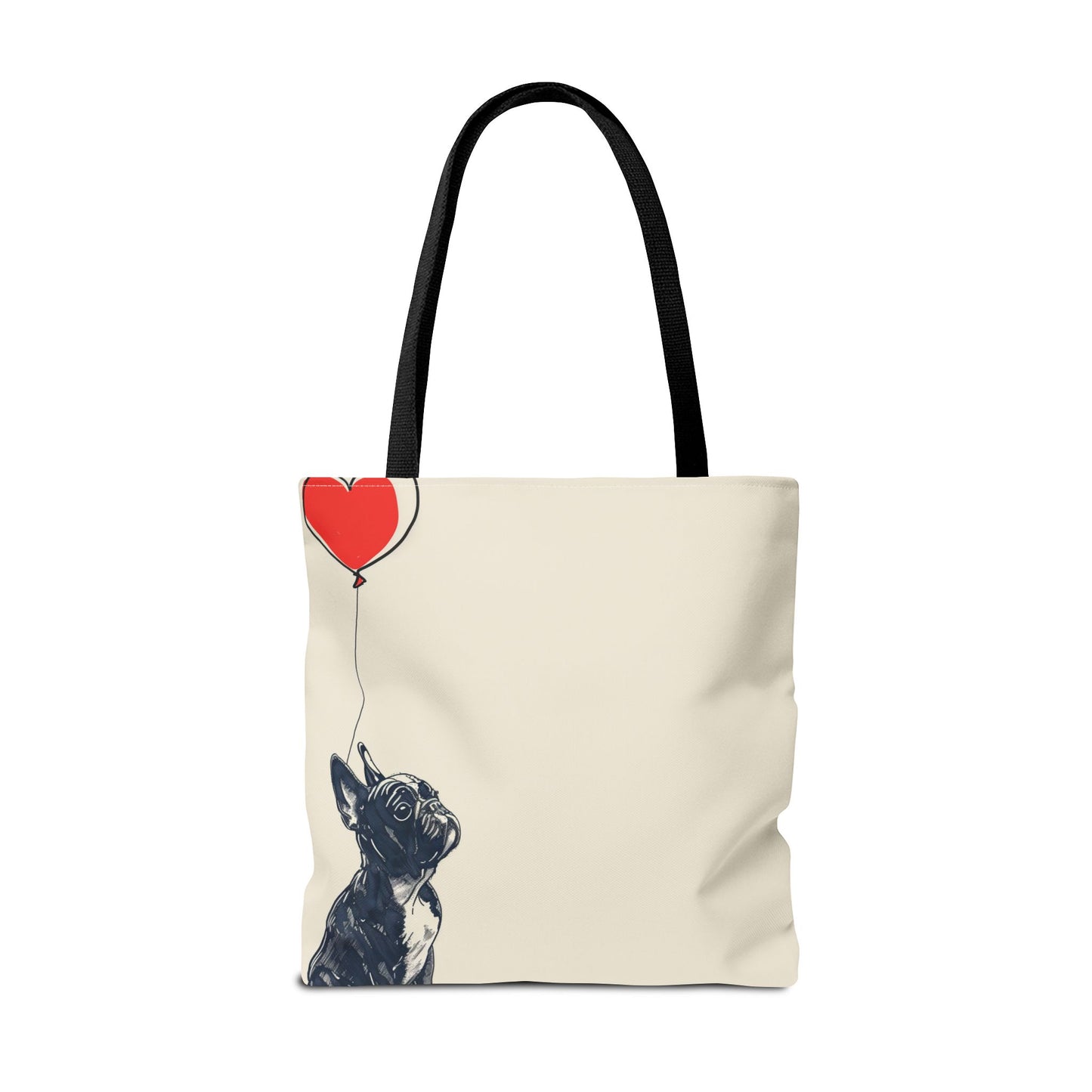 Frenchie Dreams Balloon Tote Bag, Eco-Friendly Canvas Tote for Dog Lovers