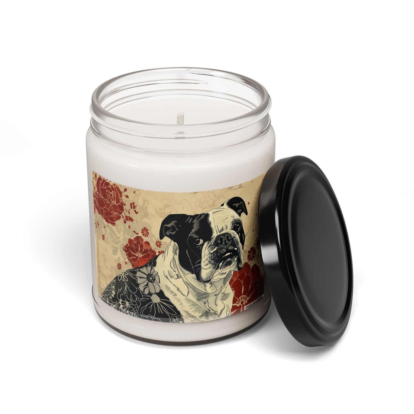 Elegant English Bulldog Candle – Vintage Art Gift for Dog Lovers